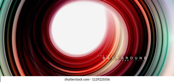 Forma de giro abstracta del fluido arcoiris, diseño de colores líquidos retorcidos, fondo de textura ondulada de mármol o plástico, plantilla multicolor para presentación de negocios o tecnología o folleto web