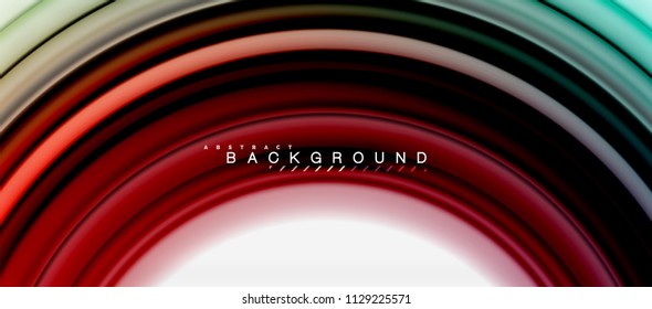 Forma de giro abstracta del fluido arcoiris, diseño de colores líquidos retorcidos, fondo de textura ondulada de mármol o plástico, plantilla multicolor para presentación de negocios o tecnología o folleto web