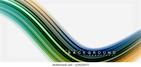 Rainbow fluid abstract swirl shape, twisted liquid colors design, colorful marble or plastic wavy texture background, multicolored template for business or technology presentation or web brochure