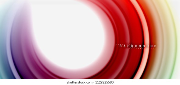 Rainbow fluid abstract swirl shape, twisted liquid colors design, colorful marble or plastic wavy texture background, multicolored template for business or technology presentation or web brochure