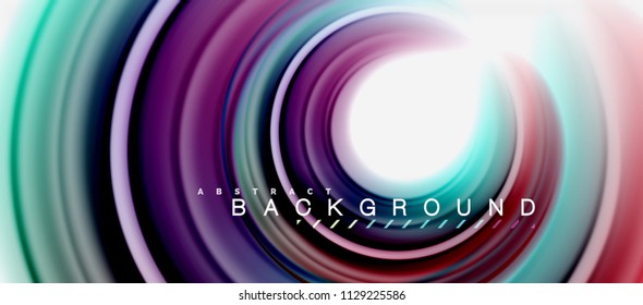 Rainbow fluid abstract swirl shape, twisted liquid colors design, colorful marble or plastic wavy texture background, multicolored template for business or technology presentation or web brochure