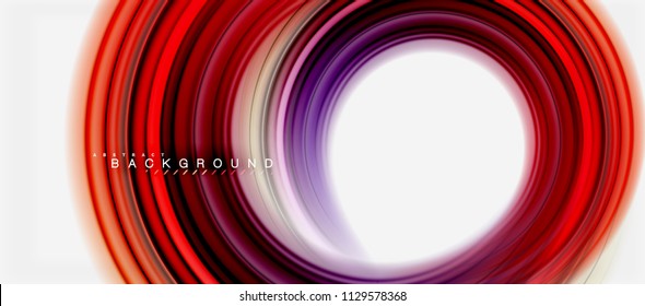 Rainbow fluid abstract swirl shape, twisted liquid colors design, colorful marble or plastic wavy texture background, multicolored template for business or technology presentation or web brochure