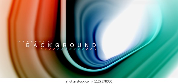 Rainbow fluid abstract swirl shape, twisted liquid colors design, colorful marble or plastic wavy texture background, multicolored template for business or technology presentation or web brochure