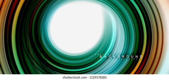 Rainbow fluid abstract swirl shape, twisted liquid colors design, colorful marble or plastic wavy texture background, multicolored template for business or technology presentation or web brochure