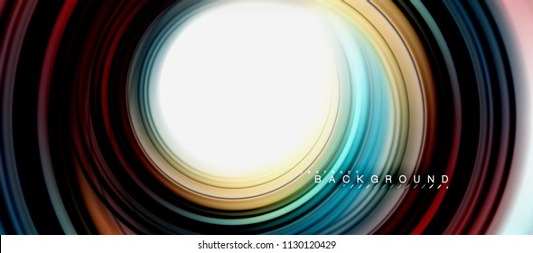 Rainbow fluid abstract swirl shape, twisted liquid colors design, colorful marble or plastic wavy texture background, multicolored template for business or technology presentation or web brochure