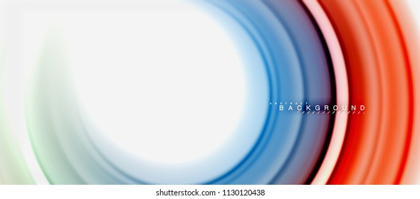 Rainbow fluid abstract swirl shape, twisted liquid colors design, colorful marble or plastic wavy texture background, multicolored template for business or technology presentation or web brochure
