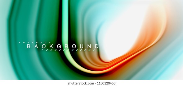 Rainbow fluid abstract swirl shape, twisted liquid colors design, colorful marble or plastic wavy texture background, multicolored template for business or technology presentation or web brochure