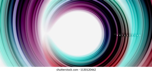 Rainbow fluid abstract swirl shape, twisted liquid colors design, colorful marble or plastic wavy texture background, multicolored template for business or technology presentation or web brochure