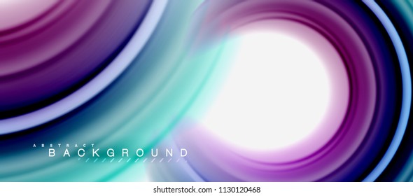 Rainbow fluid abstract swirl shape, twisted liquid colors design, colorful marble or plastic wavy texture background, multicolored template for business or technology presentation or web brochure