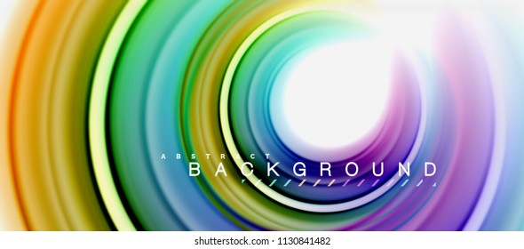 Rainbow fluid abstract swirl shape, twisted liquid colors design, colorful marble or plastic wavy texture background, multicolored template for business or technology presentation or web brochure