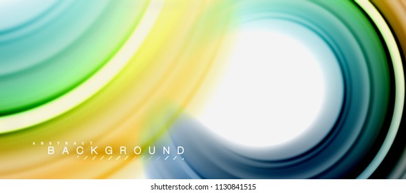 Rainbow fluid abstract swirl shape, twisted liquid colors design, colorful marble or plastic wavy texture background, multicolored template for business or technology presentation or web brochure