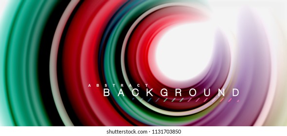 Rainbow fluid abstract swirl shape, twisted liquid colors design, colorful marble or plastic wavy texture background, multicolored template for business or technology presentation or web brochure