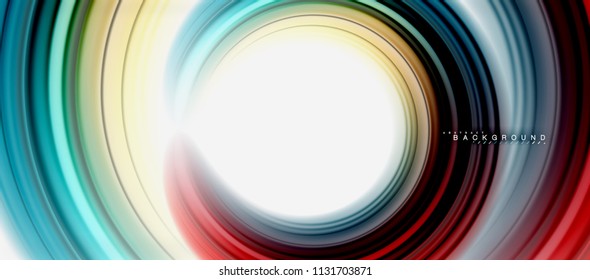 Rainbow fluid abstract swirl shape, twisted liquid colors design, colorful marble or plastic wavy texture background, multicolored template for business or technology presentation or web brochure