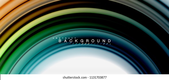 Forma de giro abstracta del fluido arcoiris, diseño de colores líquidos retorcidos, fondo de textura ondulada de mármol o plástico, plantilla multicolor para presentación de negocios o tecnología o folleto web