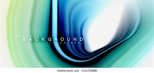 Rainbow fluid abstract swirl shape, twisted liquid colors design, colorful marble or plastic wavy texture background, multicolored template for business or technology presentation or web brochure