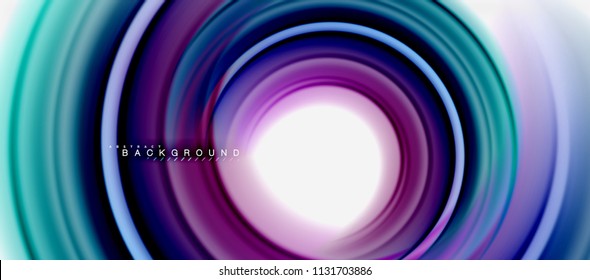 Rainbow fluid abstract swirl shape, twisted liquid colors design, colorful marble or plastic wavy texture background, multicolored template for business or technology presentation or web brochure