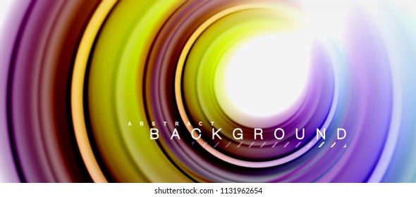 Rainbow fluid abstract swirl shape, twisted liquid colors design, colorful marble or plastic wavy texture background, multicolored template for business or technology presentation or web brochure