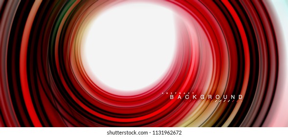 Forma de giro abstracta del fluido arcoiris, diseño de colores líquidos retorcidos, fondo de textura ondulada de mármol o plástico, plantilla multicolor para presentación de negocios o tecnología o folleto web