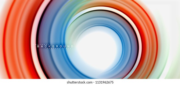 Rainbow fluid abstract swirl shape, twisted liquid colors design, colorful marble or plastic wavy texture background, multicolored template for business or technology presentation or web brochure