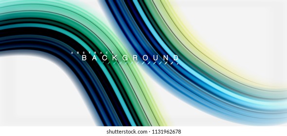 Rainbow fluid abstract swirl shape, twisted liquid colors design, colorful marble or plastic wavy texture background, multicolored template for business or technology presentation or web brochure