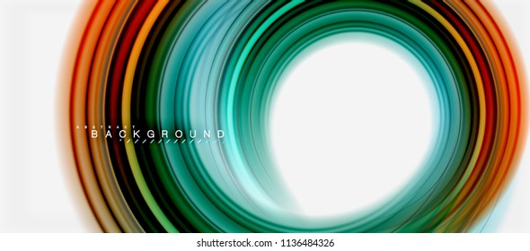 Rainbow fluid abstract swirl shape, twisted liquid colors design, colorful marble or plastic wavy texture background, multicolored template for business or technology presentation or web brochure
