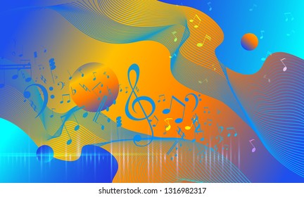 Rainbow fluid background. Iridescent modern design. Music multicolor poster. Rainbow stripe Wave liquid pattern. Organic gradient shape. Summer vivid colors frame design. Rainbow amplitude background.