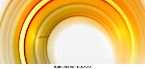 Rainbow fluid color line abstract background - swirl and circles, twisted liquid colours design, colorful marble or plastic wavy texture backdrop, multicolored template for business or technology