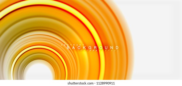 Fondo abstracto de la línea de color del fluido arcoiris - giratorio y círculos, diseño de colores líquidos retorcidos, fondo de textura ondulada de mármol colorido o plástico, plantilla multicolor para empresas o tecnología