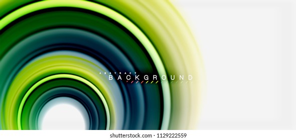 Rainbow fluid color line abstract background - swirl and circles, twisted liquid colours design, colorful marble or plastic wavy texture backdrop, multicolored template for business or technology