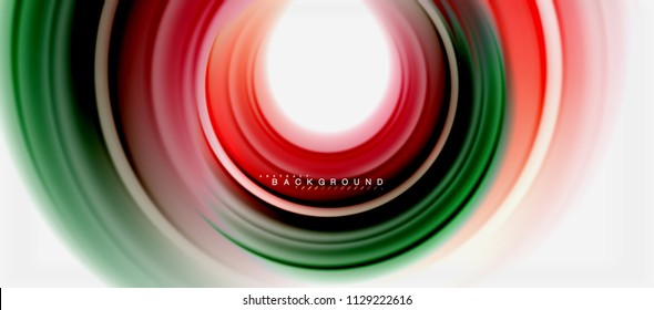 Rainbow fluid color line abstract background - swirl and circles, twisted liquid colours design, colorful marble or plastic wavy texture backdrop, multicolored template for business or technology