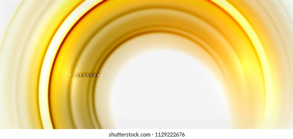 Fondo abstracto de la línea de color del fluido arcoiris - giratorio y círculos, diseño de colores líquidos retorcidos, fondo de textura ondulada de mármol colorido o plástico, plantilla multicolor para empresas o tecnología