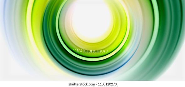 Rainbow fluid color line abstract background - swirl and circles, twisted liquid colours design, colorful marble or plastic wavy texture backdrop, multicolored template for business or technology