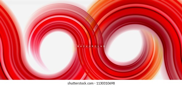 Rainbow fluid color line abstract background - swirl and circles, twisted liquid colours design, colorful marble or plastic wavy texture backdrop, multicolored template for business or technology