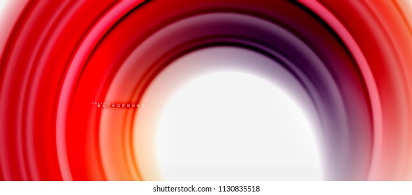 Rainbow fluid color line abstract background - swirl and circles, twisted liquid colours design, colorful marble or plastic wavy texture backdrop, multicolored template for business or technology