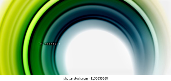 Rainbow fluid color line abstract background - swirl and circles, twisted liquid colours design, colorful marble or plastic wavy texture backdrop, multicolored template for business or technology