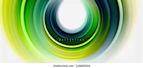 Rainbow fluid color line abstract background - swirl and circles, twisted liquid colours design, colorful marble or plastic wavy texture backdrop, multicolored template for business or technology