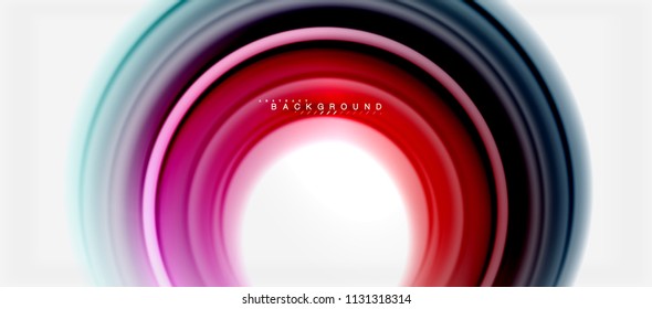 Fondo abstracto de la línea de color del fluido arcoiris - giratorio y círculos, diseño de colores líquidos retorcidos, fondo de textura ondulada de mármol colorido o plástico, plantilla multicolor para empresas o tecnología