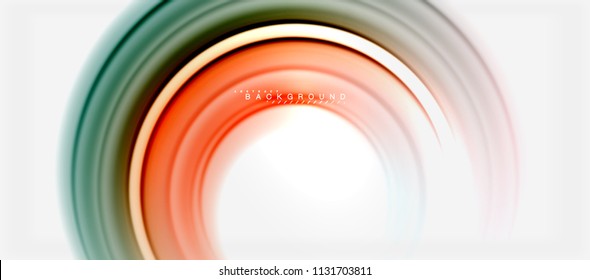 Rainbow fluid color line abstract background - swirl and circles, twisted liquid colours design, colorful marble or plastic wavy texture backdrop, multicolored template for business or technology
