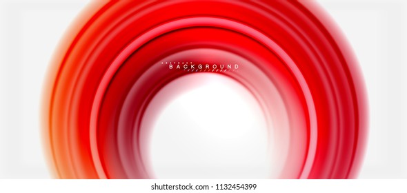 Rainbow fluid color line abstract background - swirl and circles, twisted liquid colours design, colorful marble or plastic wavy texture backdrop, multicolored template for business or technology