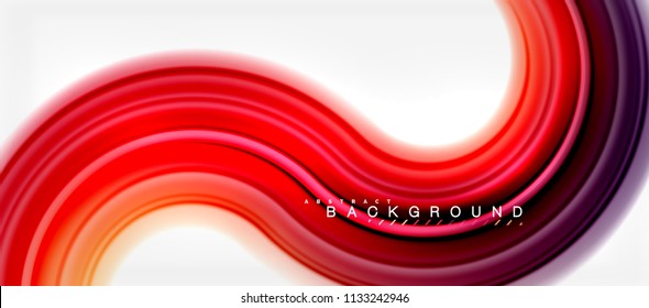 Fondo abstracto de la línea de color del fluido arcoiris - giratorio y círculos, diseño de colores líquidos retorcidos, fondo de textura ondulada de mármol colorido o plástico, plantilla multicolor para empresas o tecnología