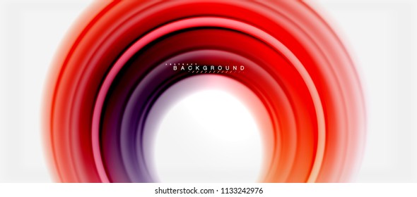 Fondo abstracto de la línea de color del fluido arcoiris - giratorio y círculos, diseño de colores líquidos retorcidos, fondo de textura ondulada de mármol colorido o plástico, plantilla multicolor para empresas o tecnología