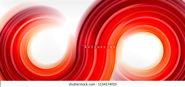 Rainbow fluid color line abstract background - swirl and circles, twisted liquid colours design, colorful marble or plastic wavy texture backdrop, multicolored template for business or technology