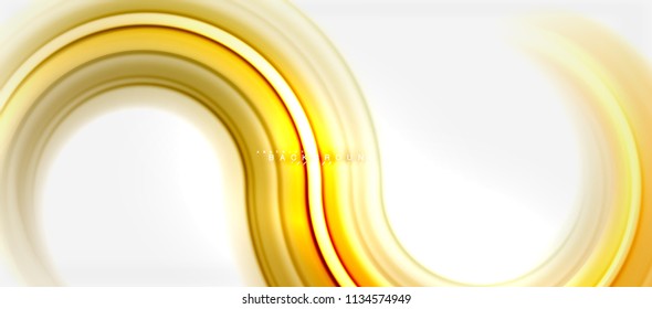 Rainbow fluid color line abstract background - swirl and circles, twisted liquid colours design, colorful marble or plastic wavy texture backdrop, multicolored template for business or technology