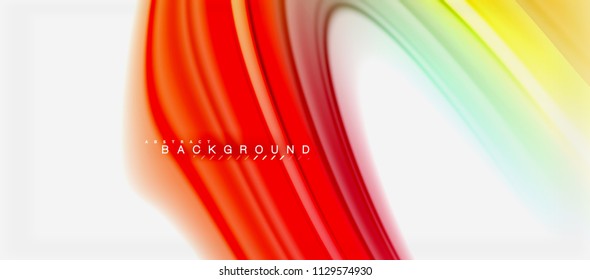 Rainbow fluid colors abstract background twisted liquid design, colorful marble or plastic wavy texture backdrop, multicolored template for business or technology presentation or web brochure cover