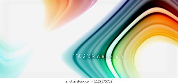Rainbow fluid colors abstract background twisted liquid design, colorful marble or plastic wavy texture backdrop, multicolored template for business or technology presentation or web brochure cover