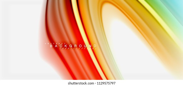 Rainbow fluid colors abstract background twisted liquid design, colorful marble or plastic wavy texture backdrop, multicolored template for business or technology presentation or web brochure cover