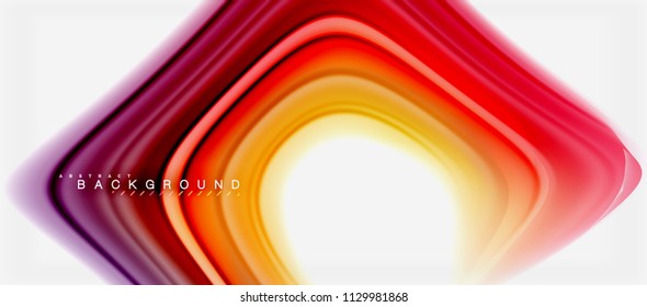 Abstrakte Farben mit Regenbogenfarben, abstrakter Hintergrund, verdrilltes flüssiges Design, bunter Marmor- oder Kunststoffhintergrund, mehrfarbige Vorlage für Geschäfts- oder Technologiepräsentation oder Webbroschürendeckel