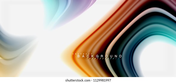 Rainbow fluid colors abstract background twisted liquid design, colorful marble or plastic wavy texture backdrop, multicolored template for business or technology presentation or web brochure cover
