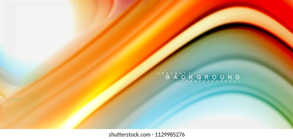 Rainbow fluid colors abstract background twisted liquid design, colorful marble or plastic wavy texture backdrop, multicolored template for business or technology presentation or web brochure cover