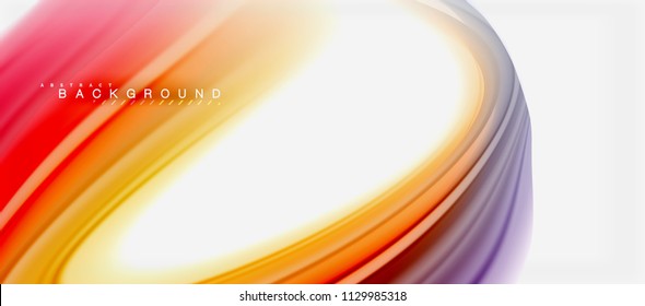 Rainbow fluid colors abstract background twisted liquid design, colorful marble or plastic wavy texture backdrop, multicolored template for business or technology presentation or web brochure cover